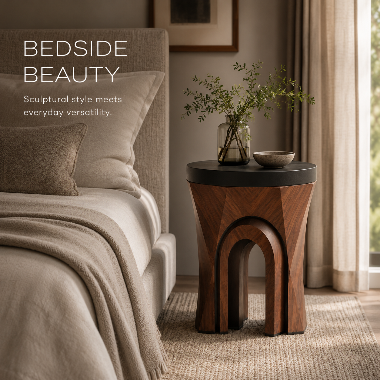 Liora Warm Wood Side Table - Design 073 - product image 04