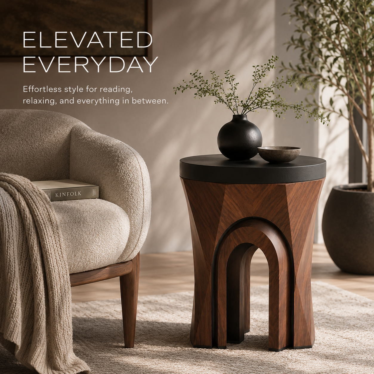 Liora Warm Wood Side Table - Design 073 - product image 05