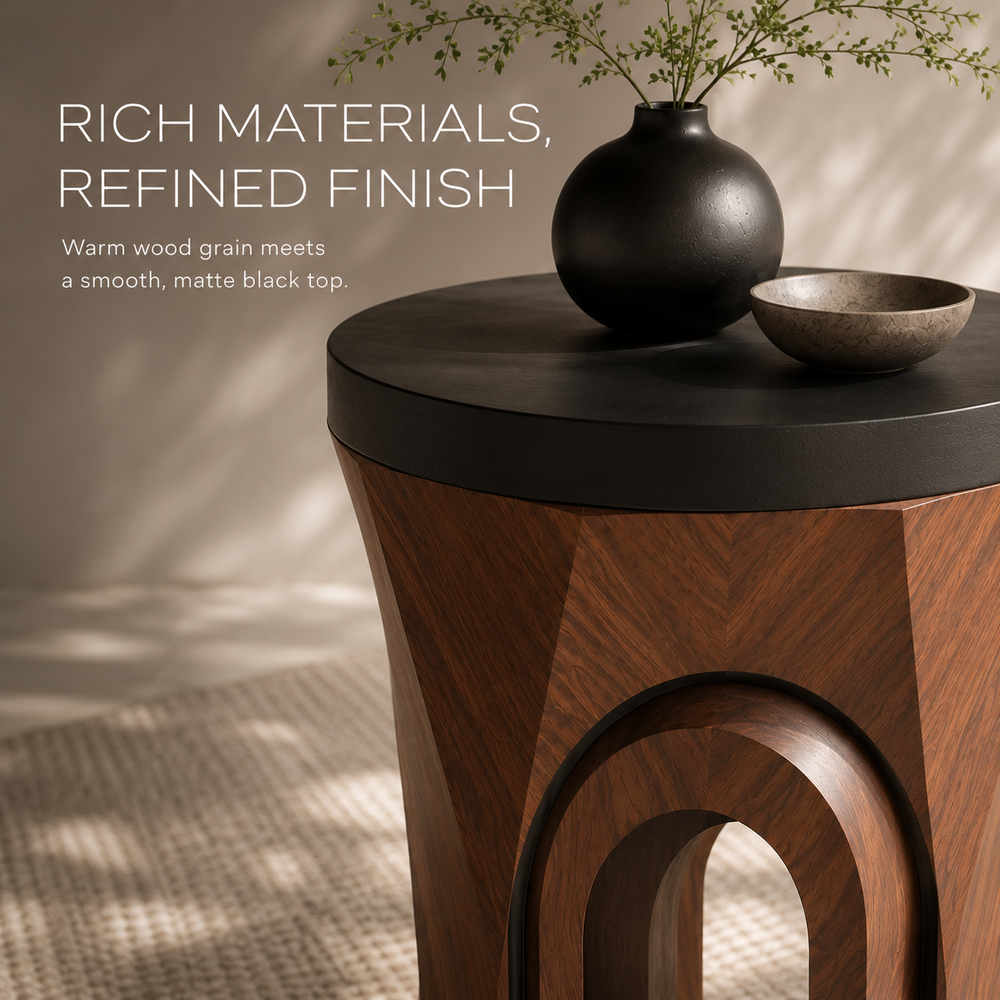 Liora Warm Wood Side Table - Design 073 - product image 07
