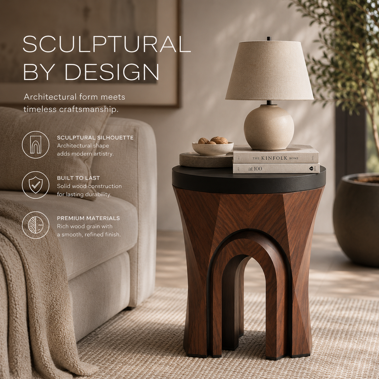 Liora Warm Wood Side Table - Design 073 - product image 09