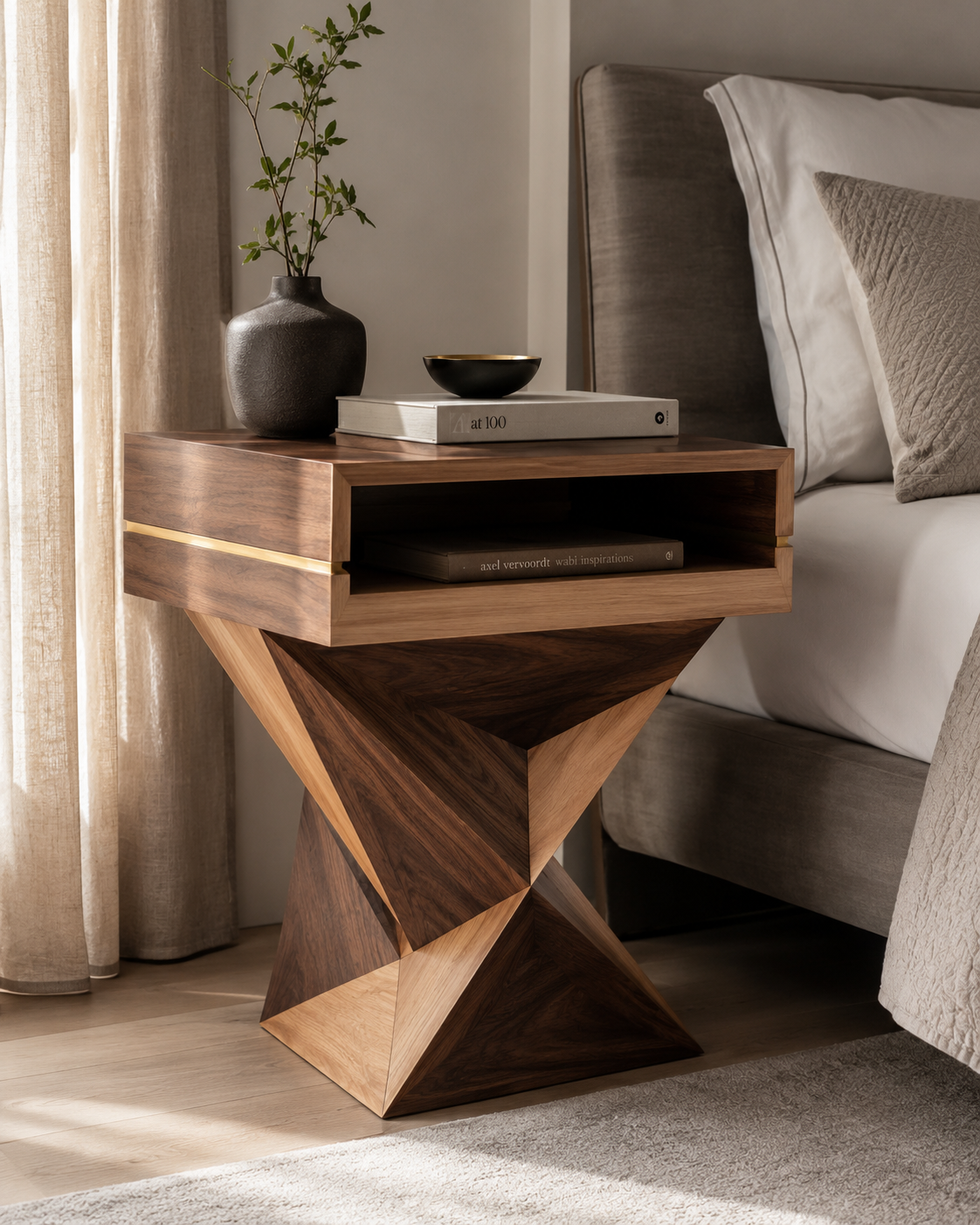 Mira Organic Wood Side Table - Design 075 - main view