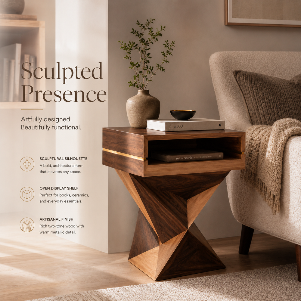 Mira Organic Wood Side Table - Design 075 - product image 05