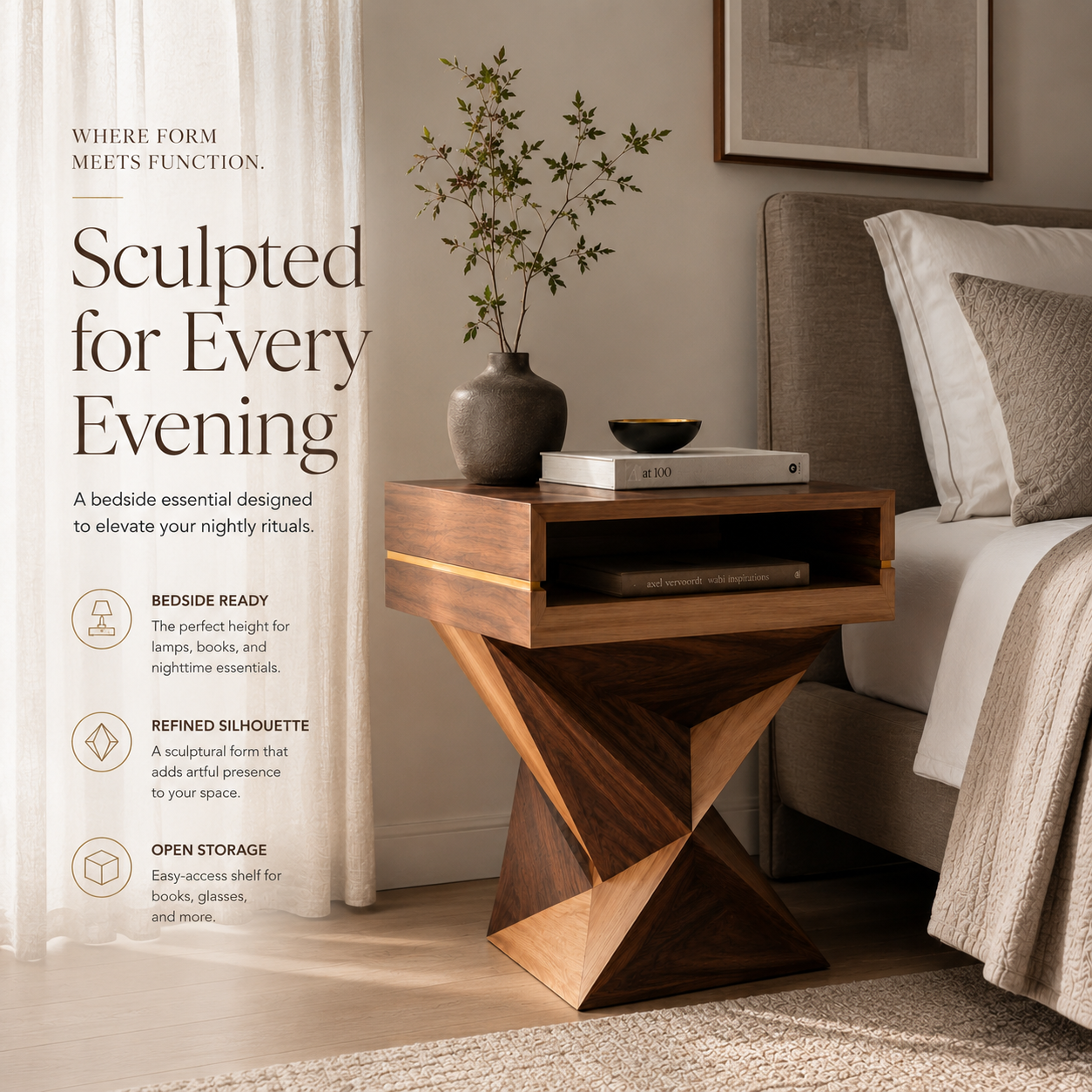 Mira Organic Wood Side Table - Design 075 - product image 06
