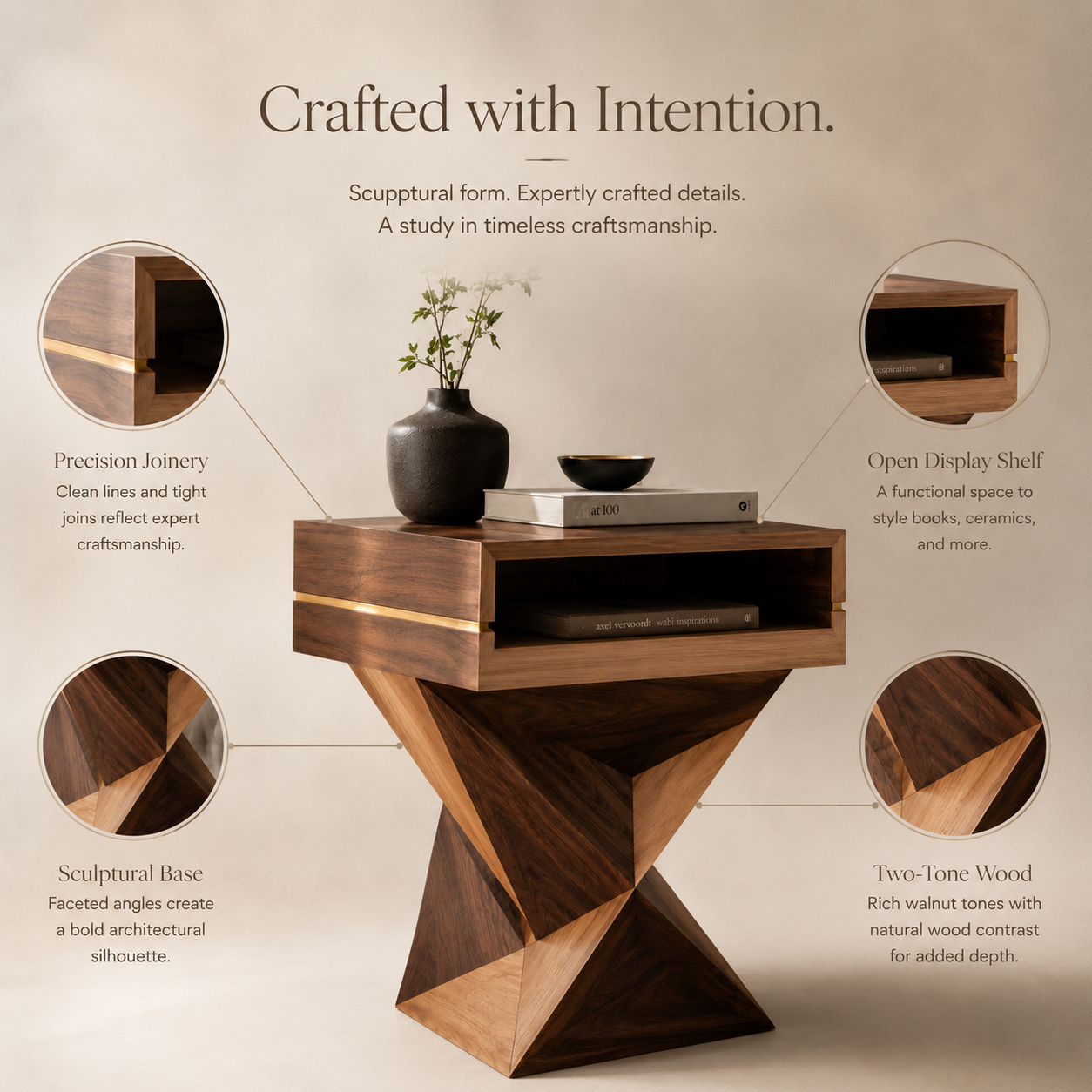 Mira Organic Wood Side Table - Design 075 - product image 08