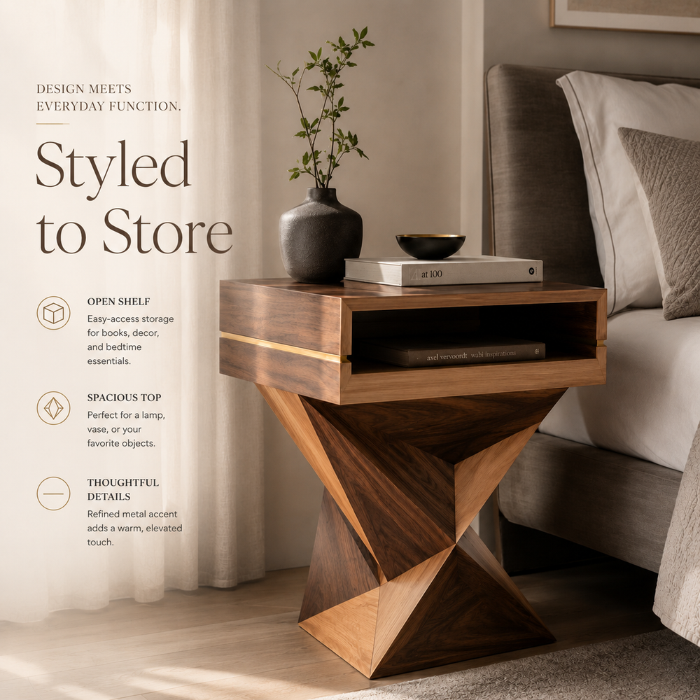 Mira Organic Wood Side Table - Design 075 - product image 09
