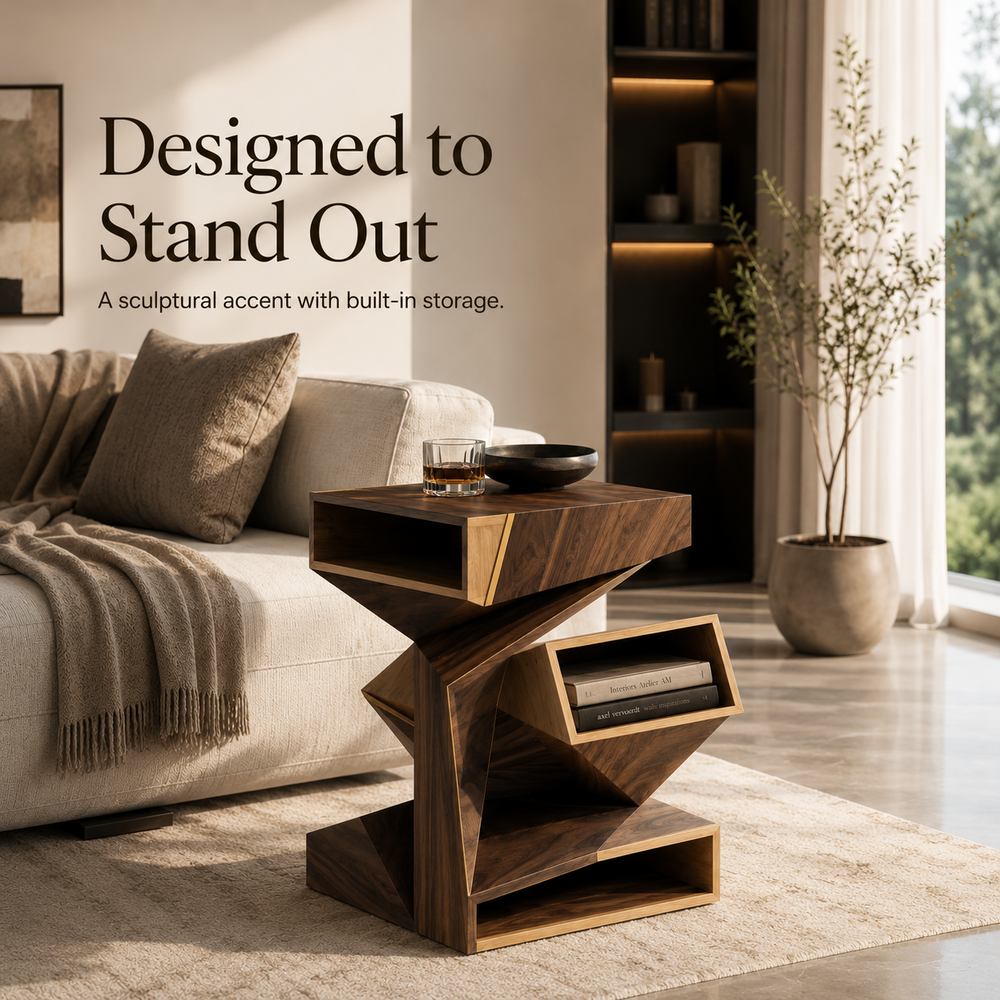 Soren Solid Wood Side Table - Design 077 - product image 03