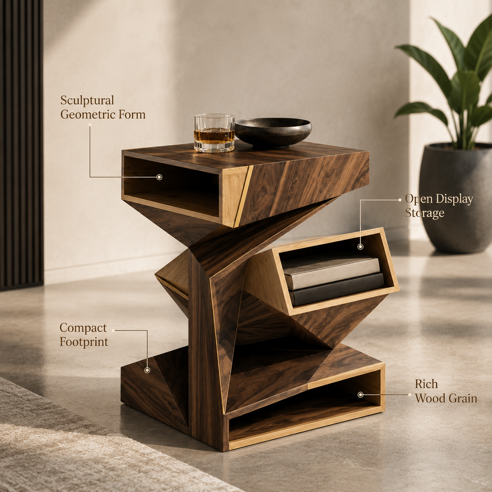Soren Solid Wood Side Table - Design 077 - product image 09
