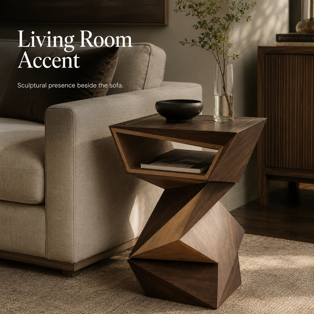 Liora Warm Wood Side Table - Design 081 - product image 03
