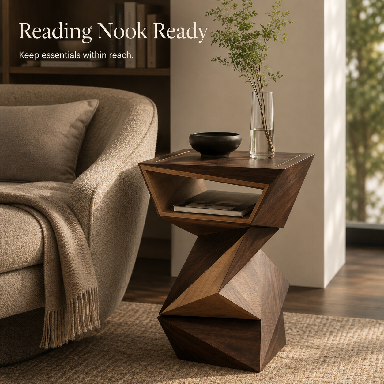 Liora Warm Wood Side Table - Design 081 - product image 04