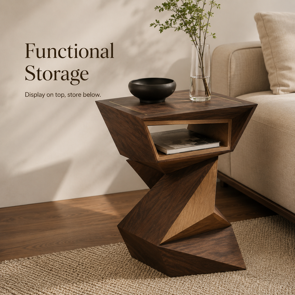 Liora Warm Wood Side Table - Design 081 - product image 09
