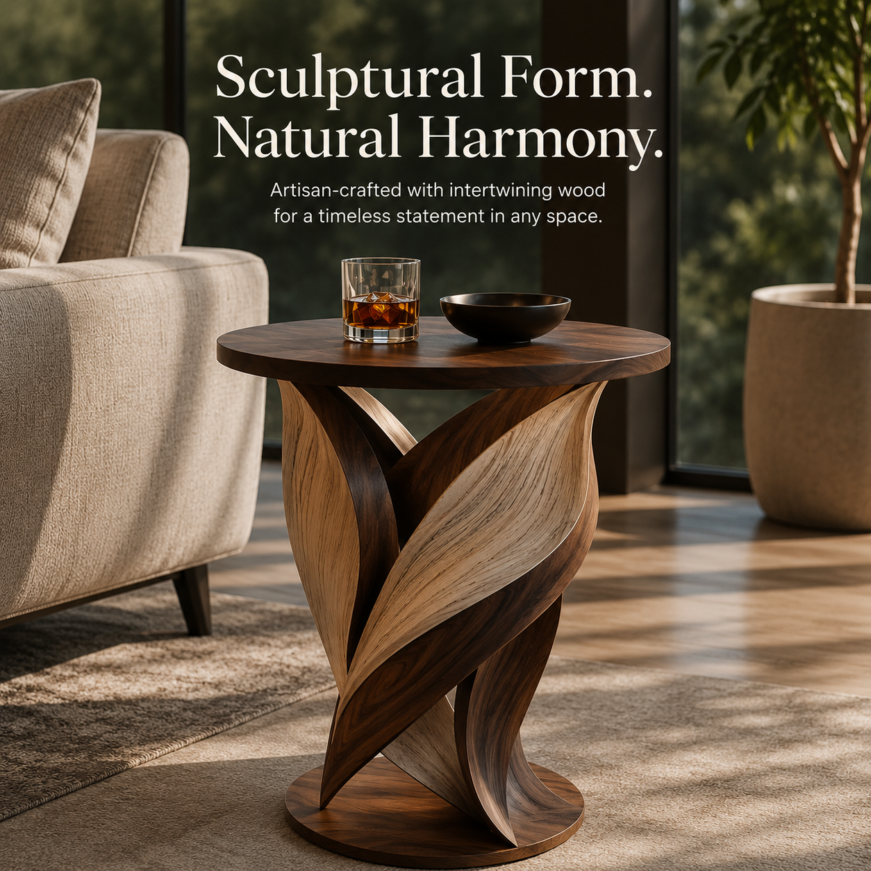 Arden Sculptural Side Table - Design 082 - alternate PDP image 02