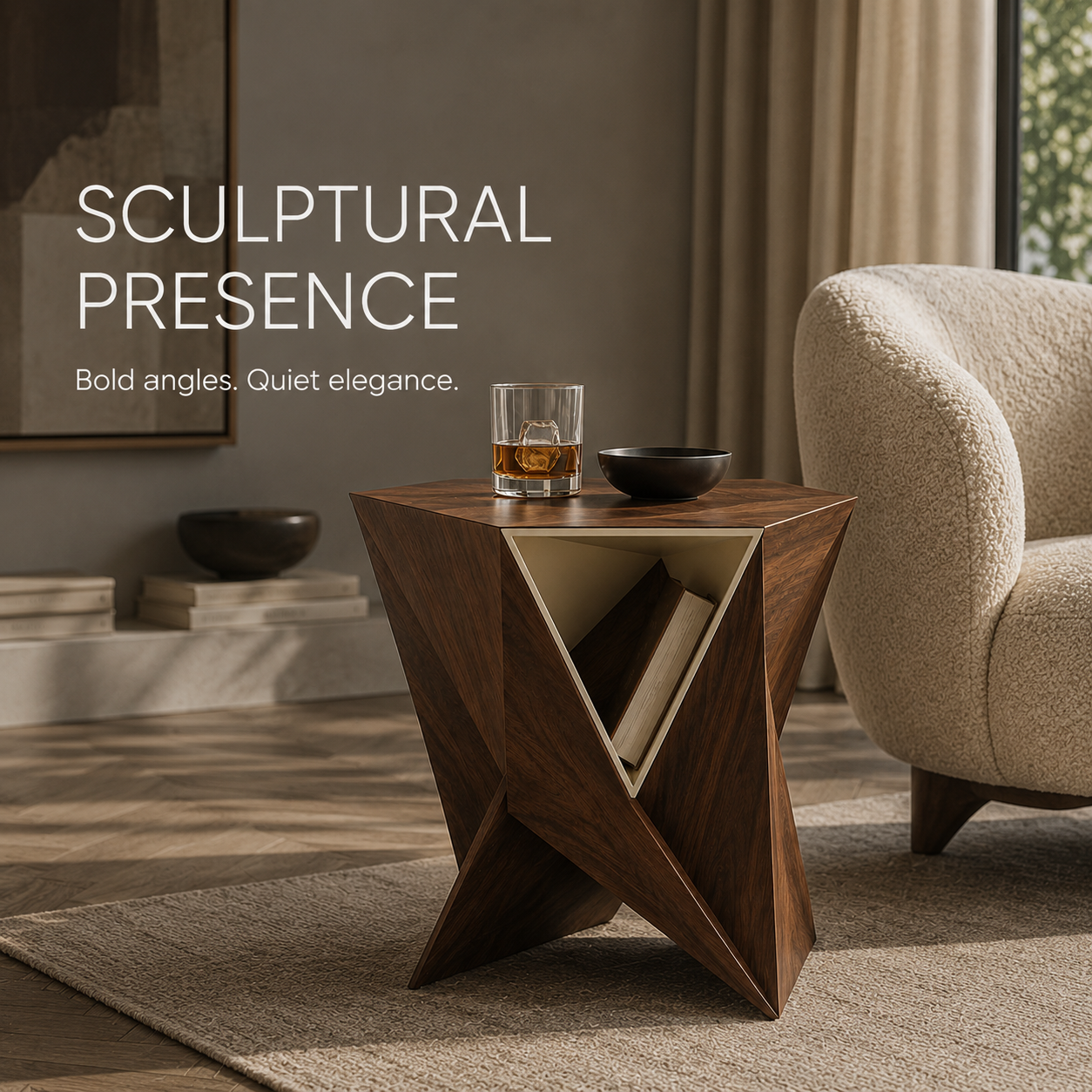 Arden Sculptural Side Table - Design 082 - product image 02