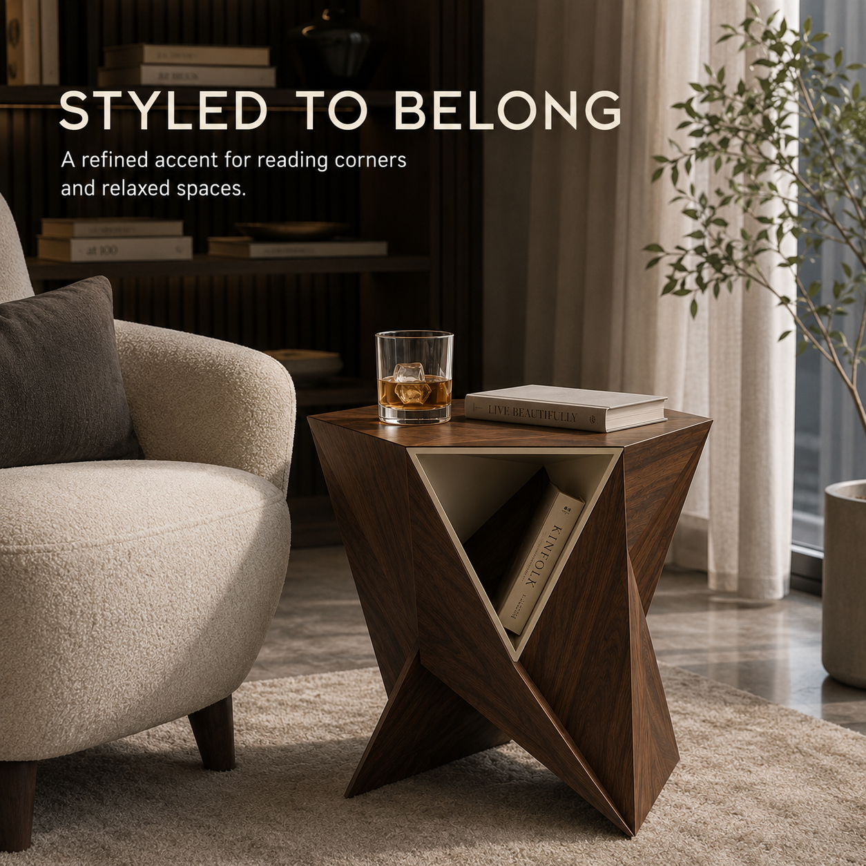 Arden Sculptural Side Table - Design 082 - product image 05
