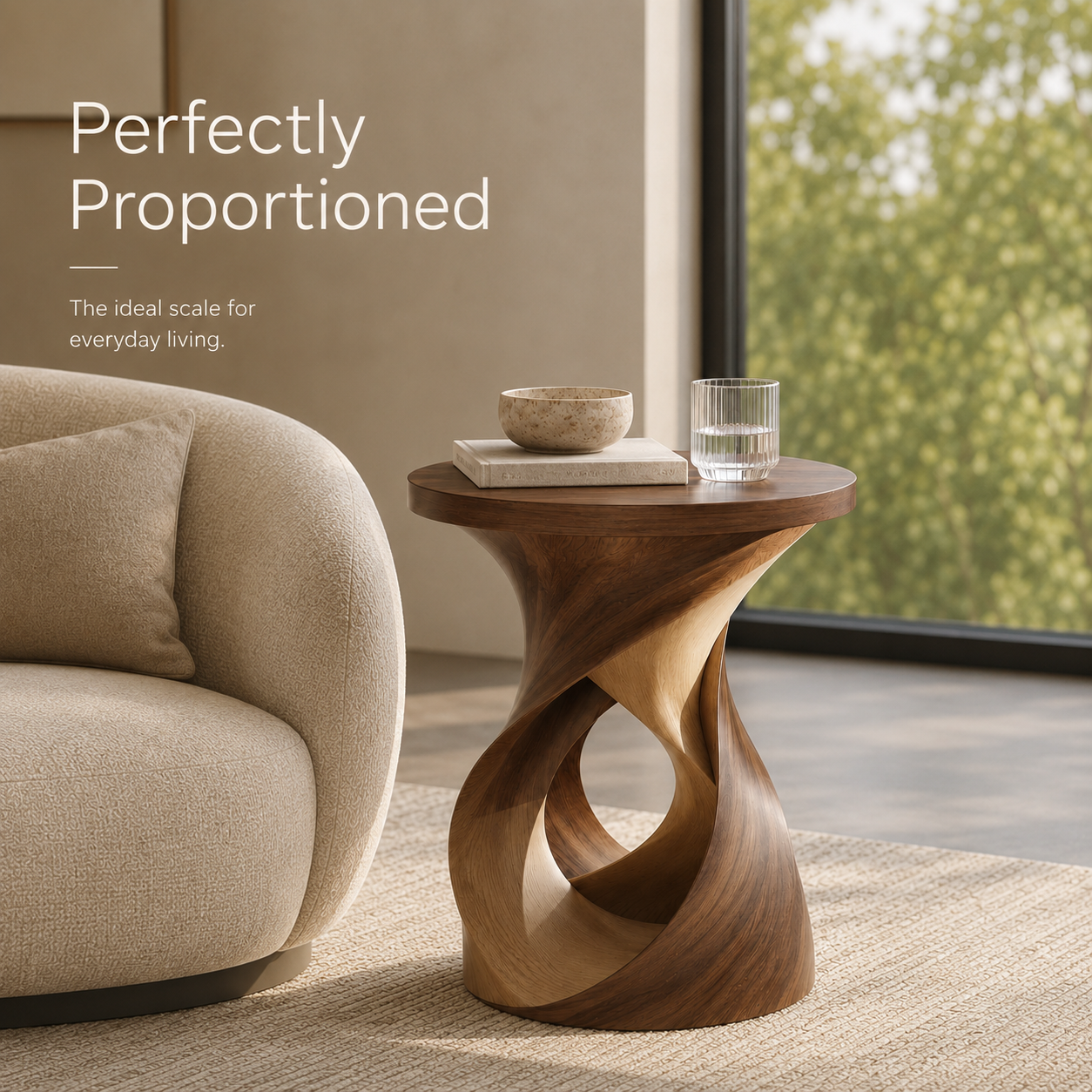 Mira Organic Wood Side Table - Design 083 - alternate PDP image 06