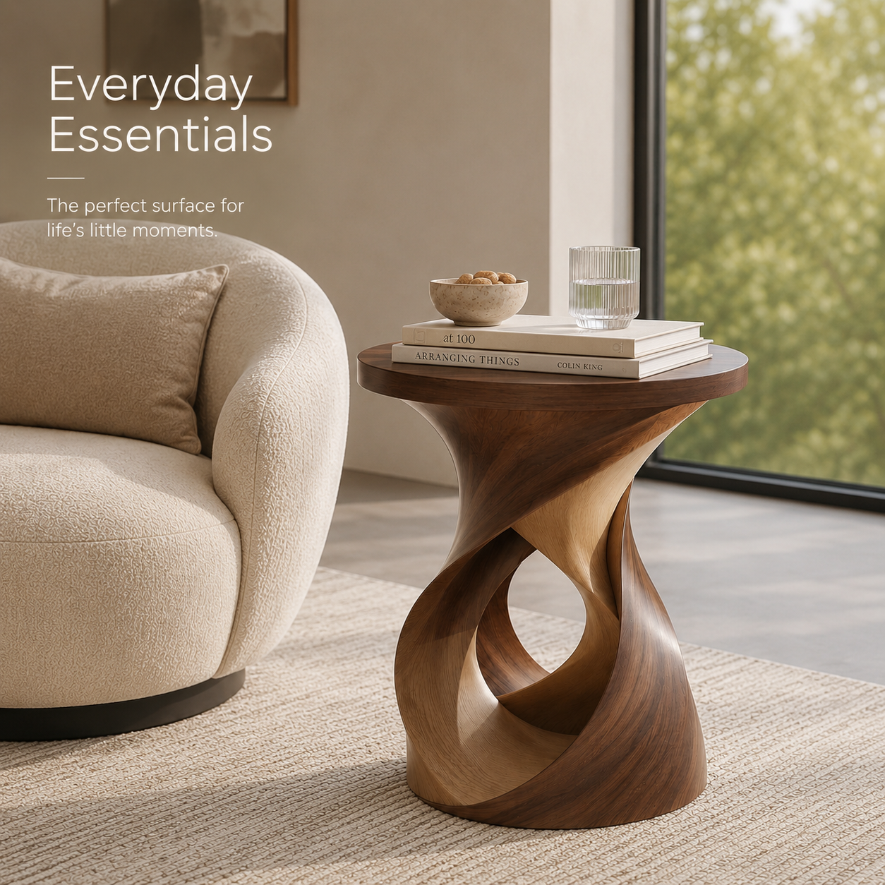 Mira Organic Wood Side Table - Design 083 - alternate PDP image 08
