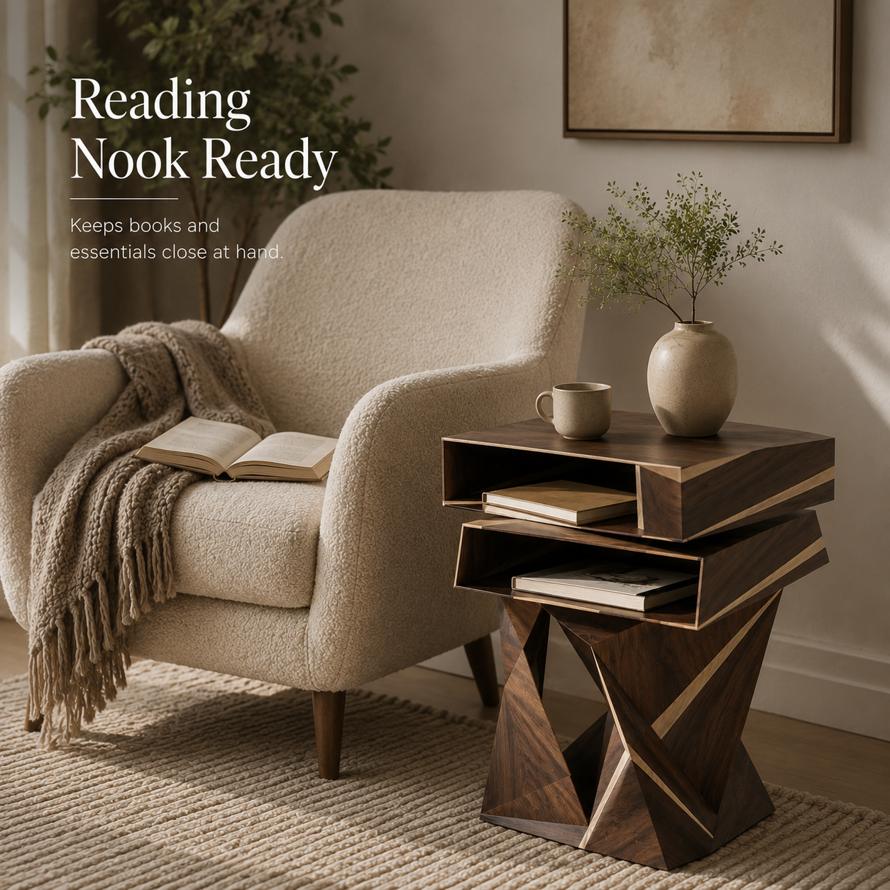 Mira Organic Wood Side Table - Design 083 - product image 04