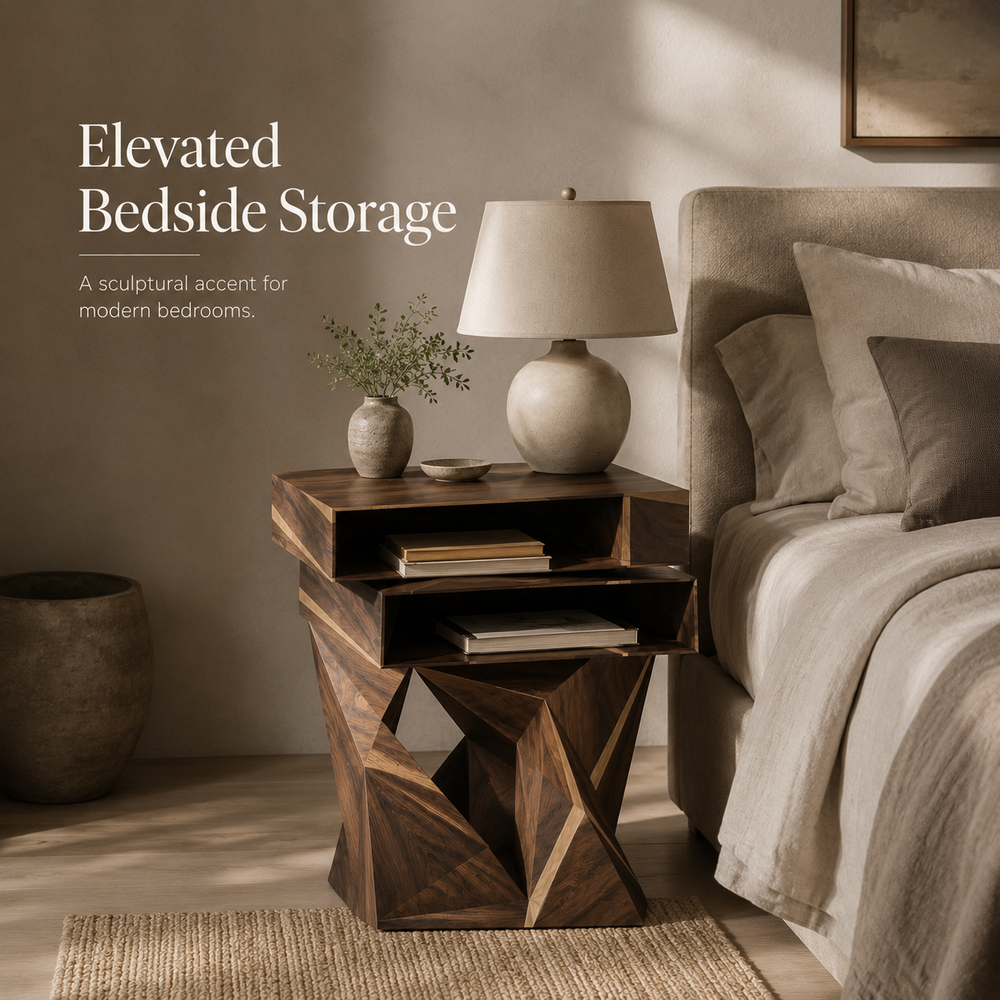 Mira Organic Wood Side Table - Design 083 - product image 05
