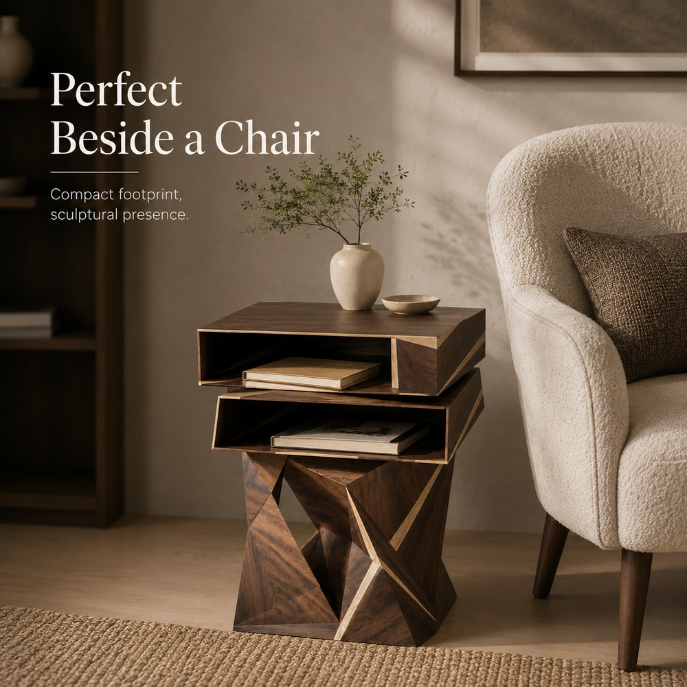 Mira Organic Wood Side Table - Design 083 - product image 06