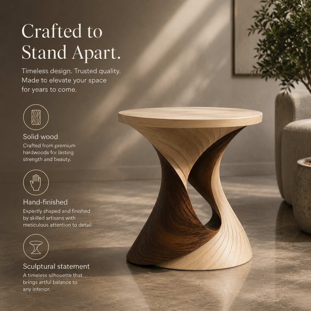 Soren Solid Wood Side Table - Design 085 - alternate PDP image 10