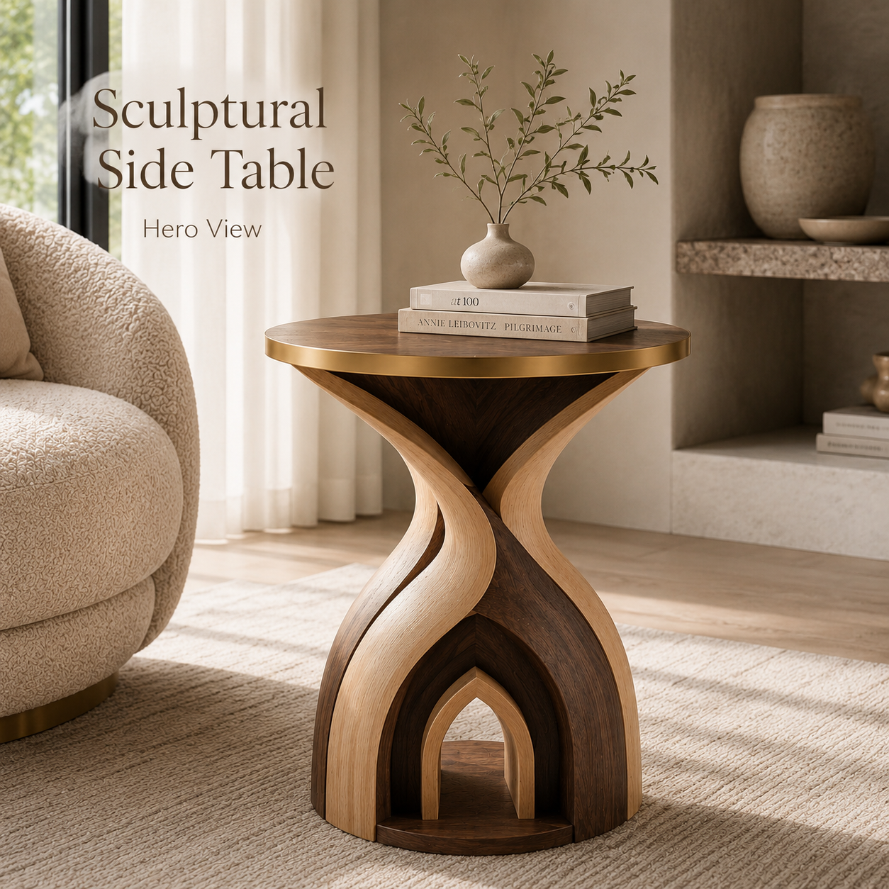 Soren Solid Wood Side Table - Design 085 - product image 02