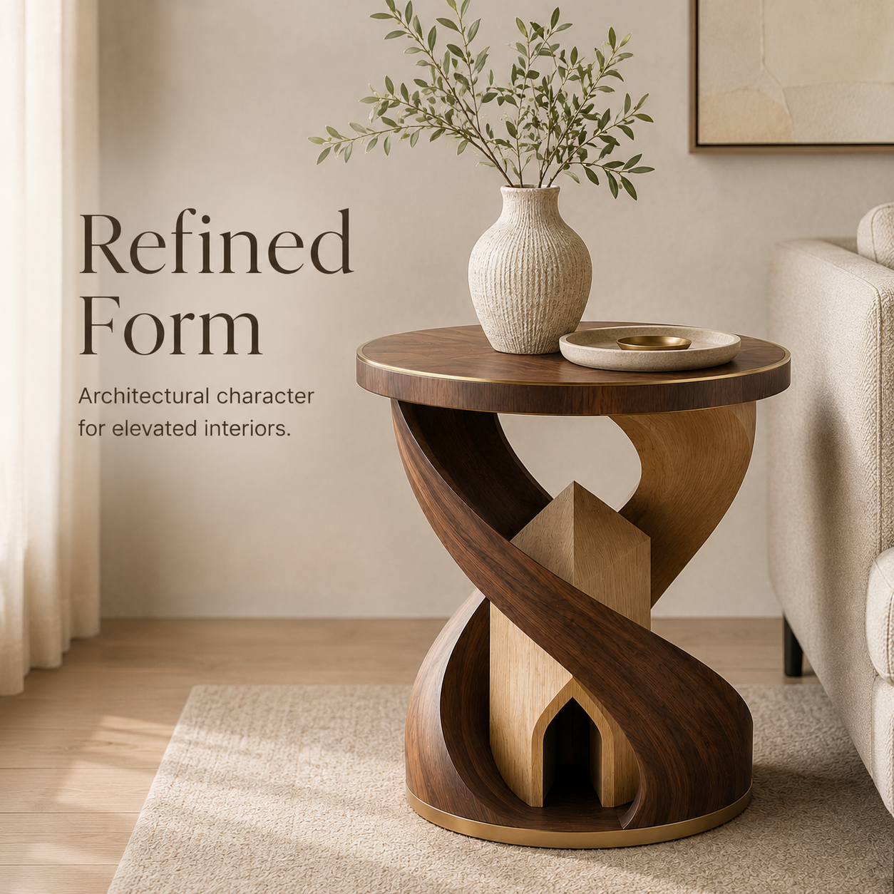 Liora Warm Wood Side Table - Design 089 - product image 03