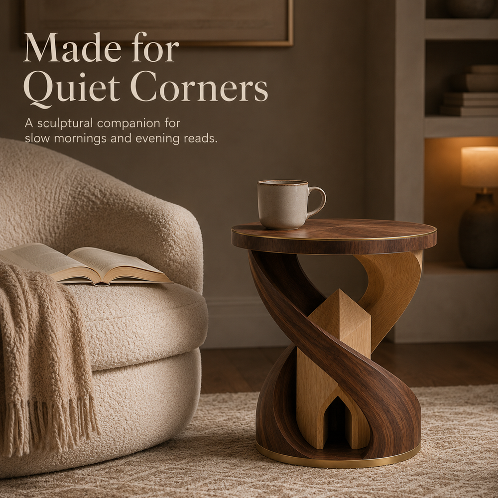 Liora Warm Wood Side Table - Design 089 - product image 05