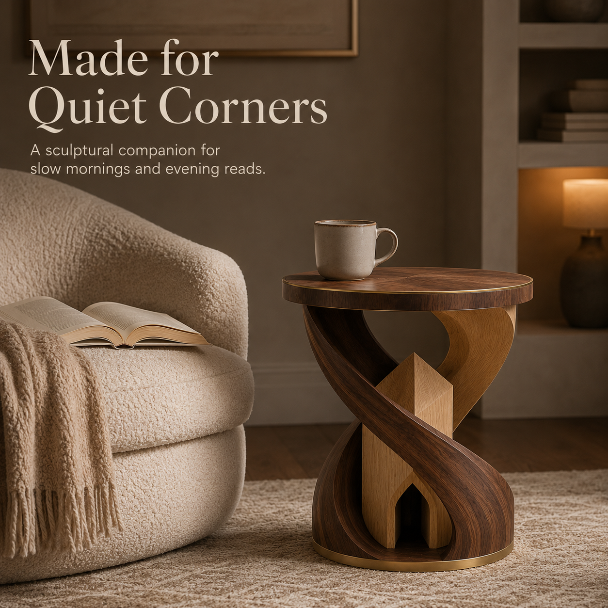 Liora Warm Wood Side Table - Design 089 - product image 05