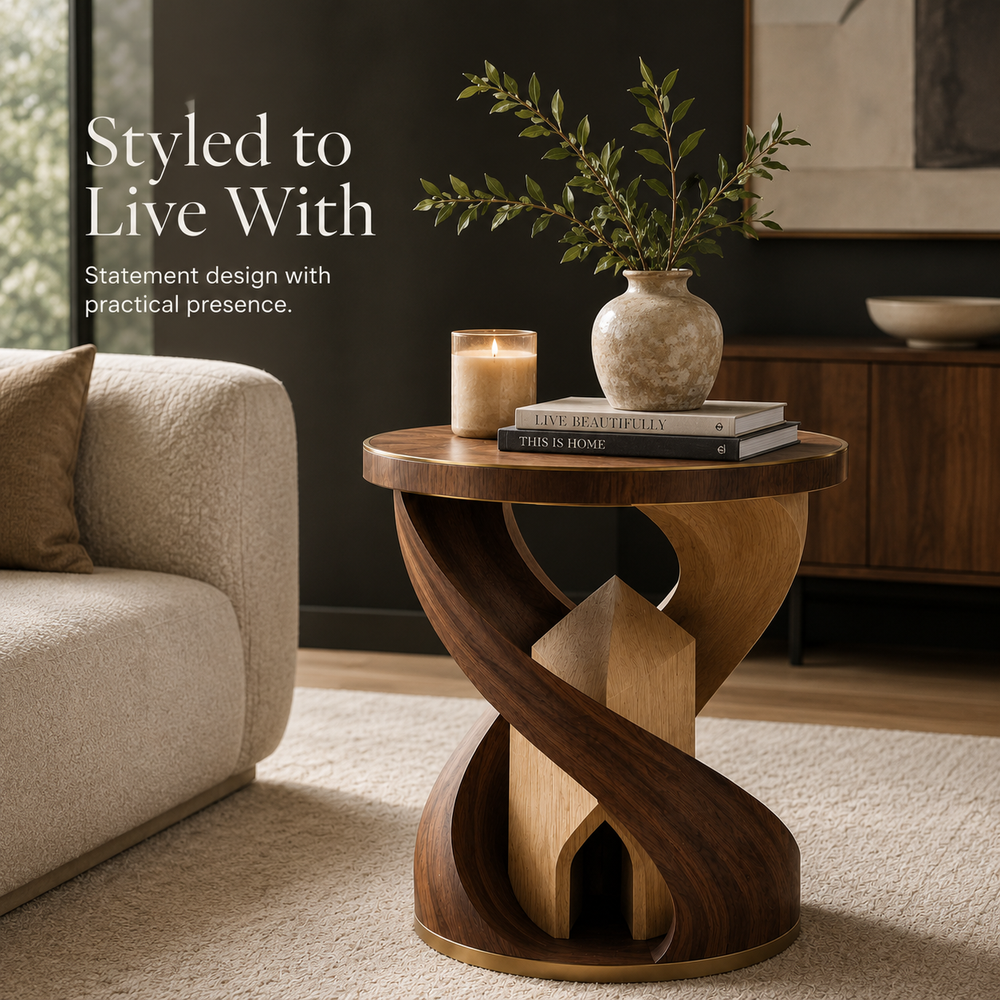 Liora Warm Wood Side Table - Design 089 - product image 09