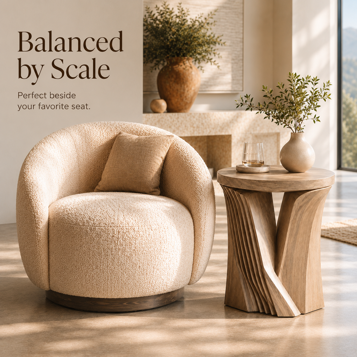 Arden Sculptural Side Table - Design 090 - product image 07