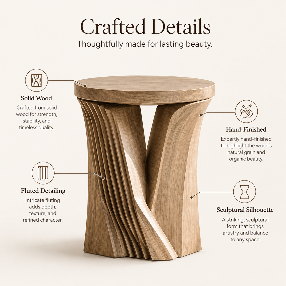 Arden Sculptural Side Table - Design 090 - product image 10