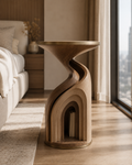 Mira Organic Wood Side Table - Design 091 - main view