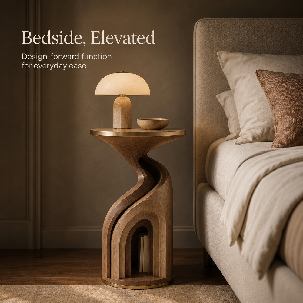 Mira Organic Wood Side Table - Design 091 - product image 03