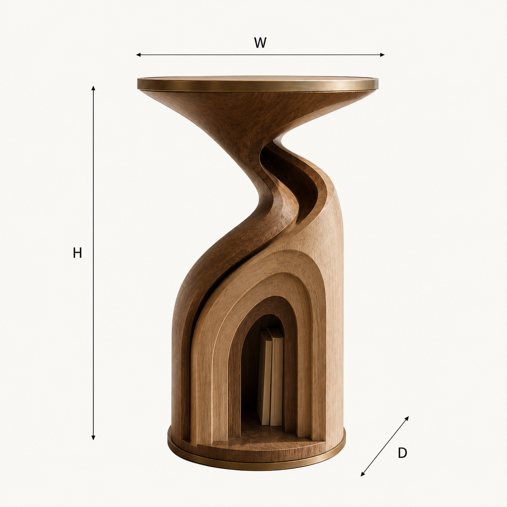 Mira Organic Wood Side Table - Design 091 - product image 07