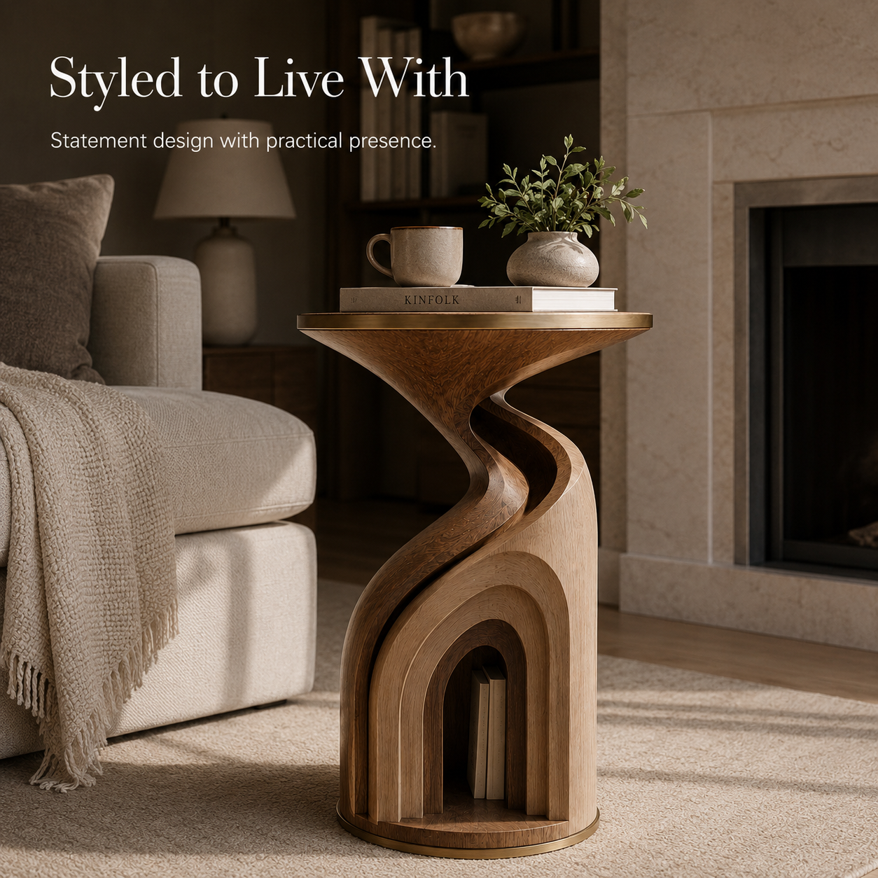 Mira Organic Wood Side Table - Design 091 - product image 09