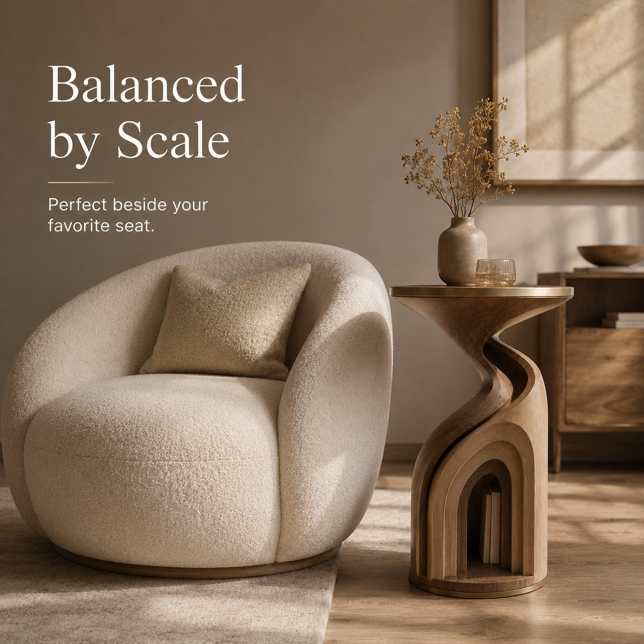 Mira Organic Wood Side Table - Design 091 - product image 11