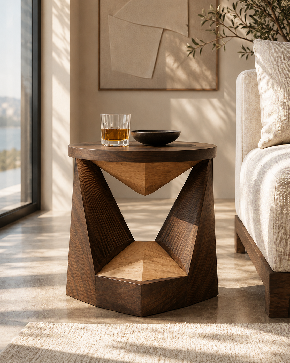 Soren Solid Wood Side Table - Design 093 - main view