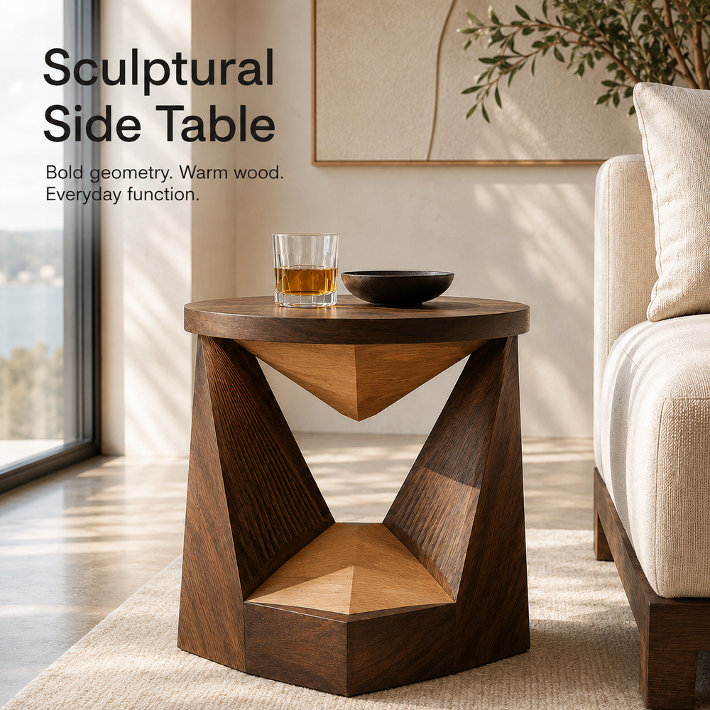 Soren Solid Wood Side Table - Design 093 - product image 02