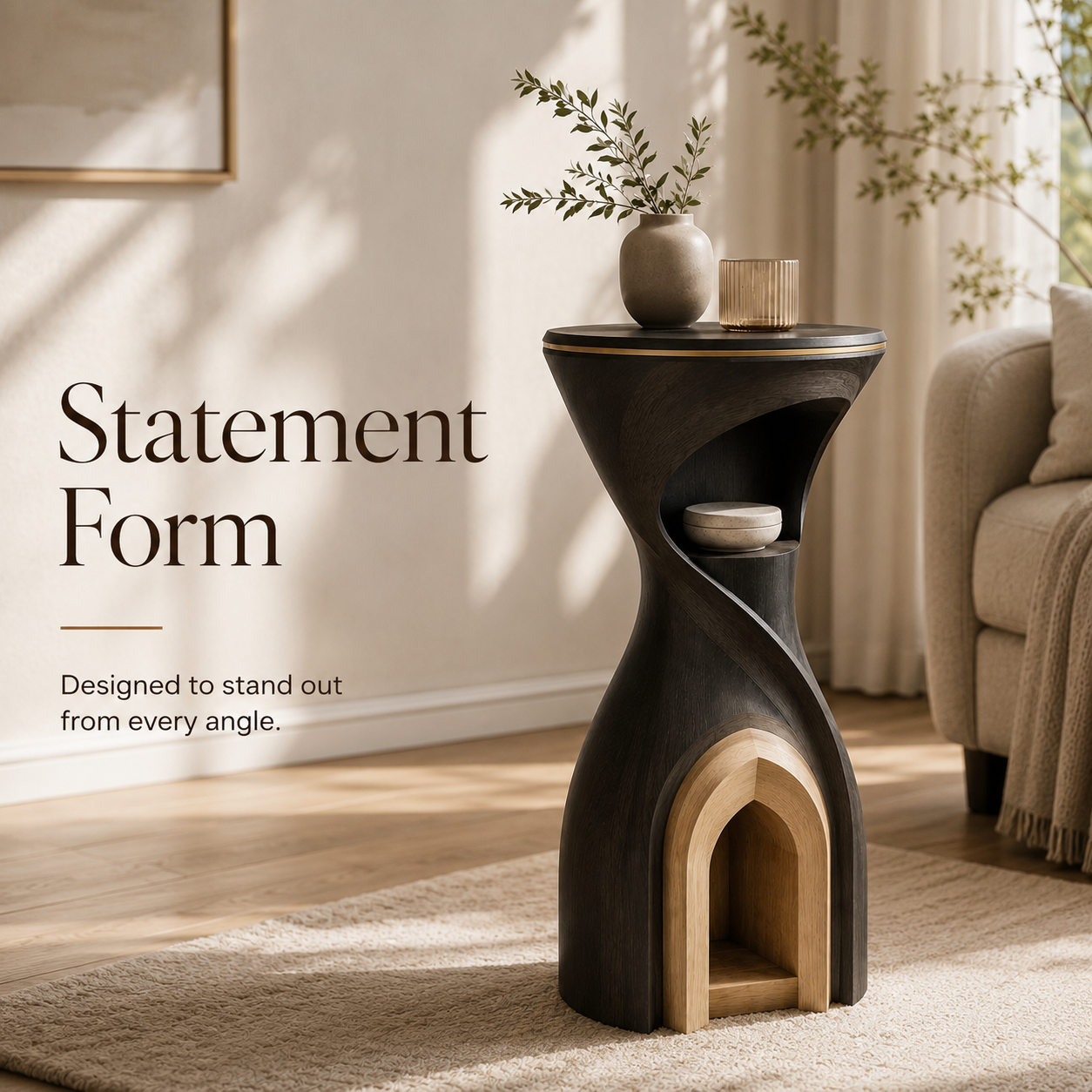 Liora Warm Wood Side Table - Design 097 - product image 03