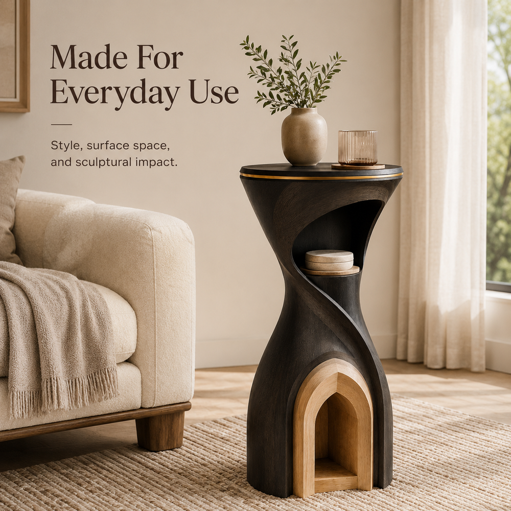 Liora Warm Wood Side Table - Design 097 - product image 09