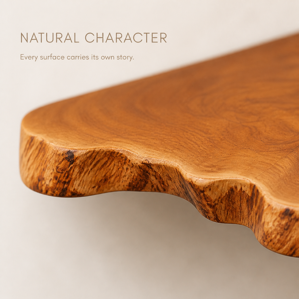 Organic Live Edge Corner Wall Shelf - product image 06