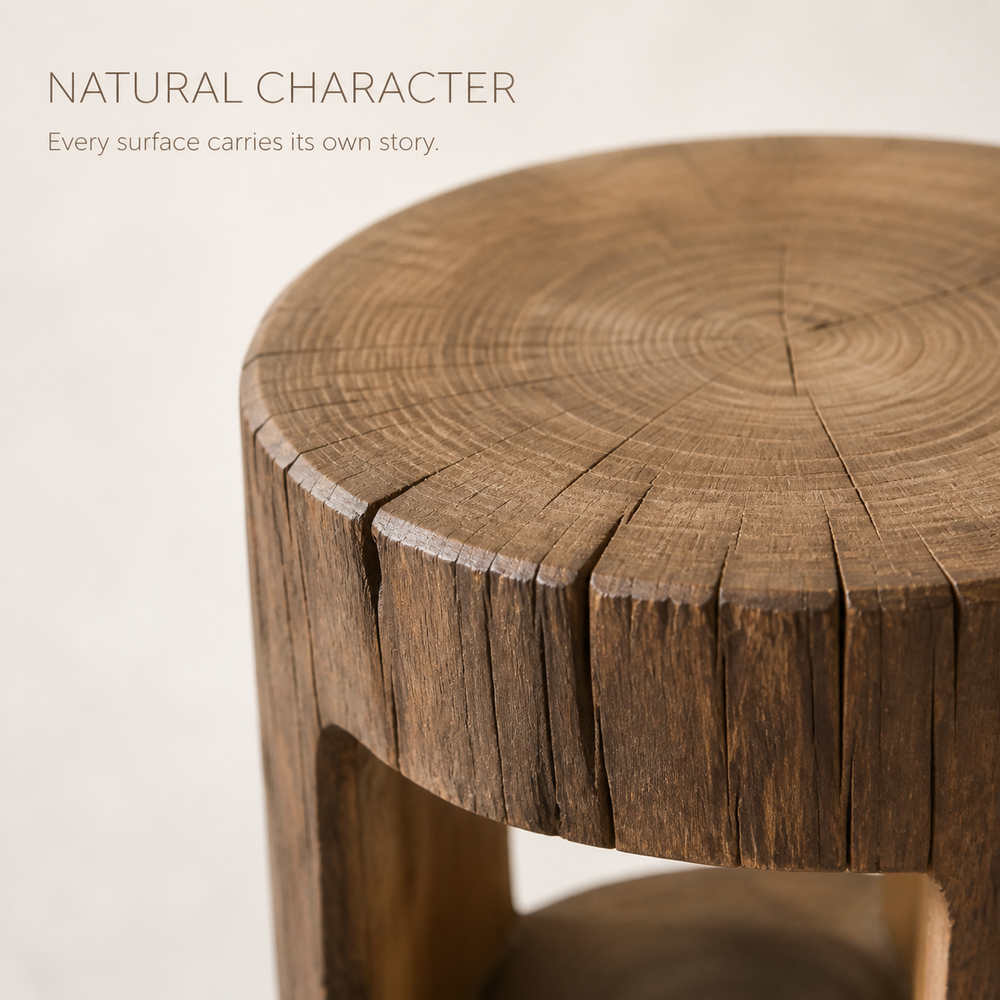 Soren Solid Wood Stump Nesting Table Set - product image 06