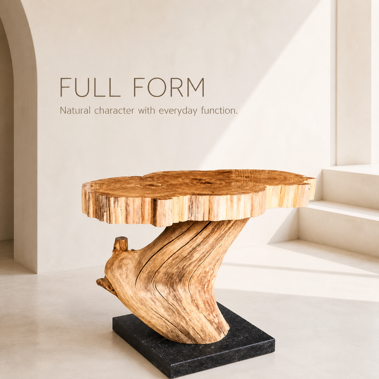 Calder Root Base Live Edge Side Table - product image 02