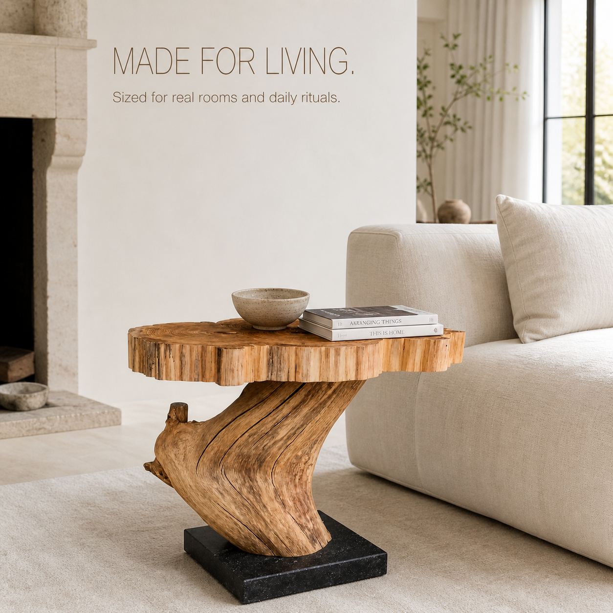 Calder Root Base Live Edge Side Table - product image 08
