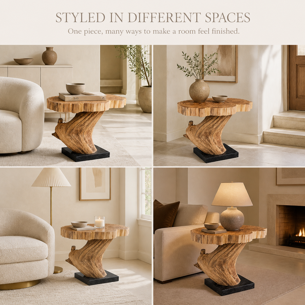 Calder Root Base Live Edge Side Table - product image 10