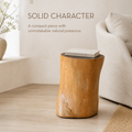 Nolan Natural Wood Stump Stool - main view