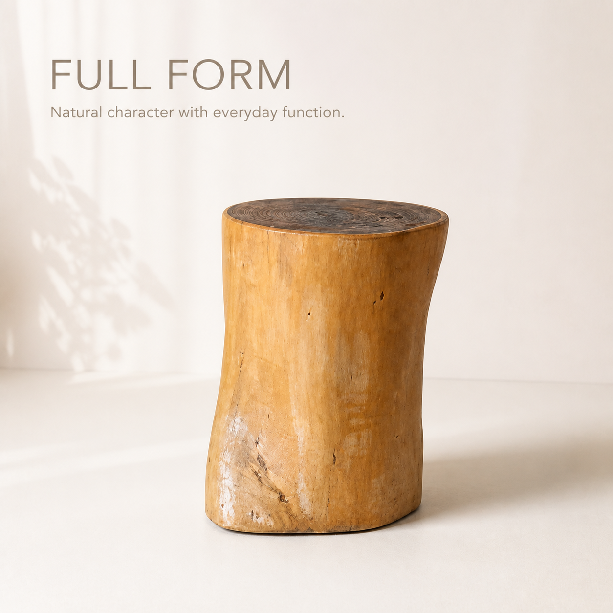 Nolan Natural Wood Stump Stool - product image 02