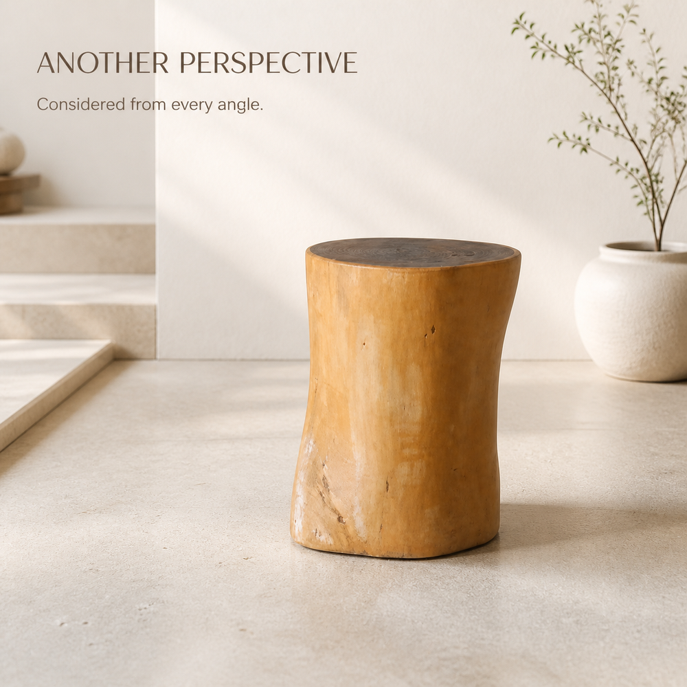 Nolan Natural Wood Stump Stool - product image 03