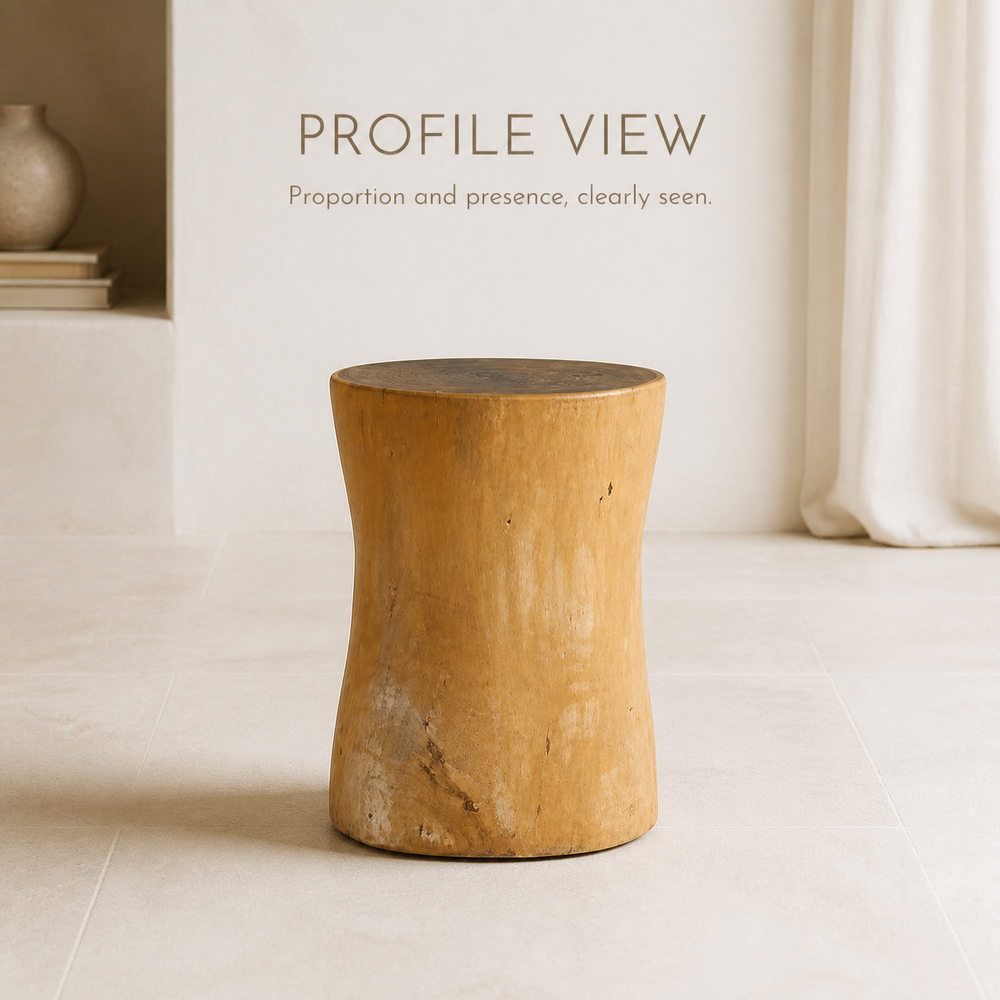 Nolan Natural Wood Stump Stool - product image 04