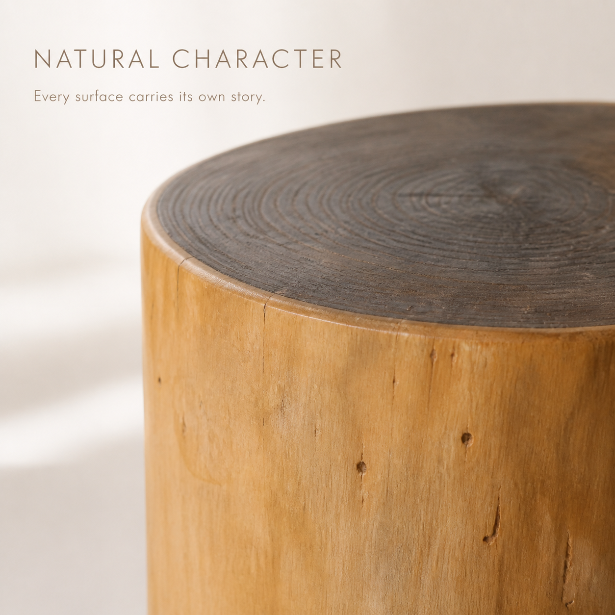 Nolan Natural Wood Stump Stool - product image 06