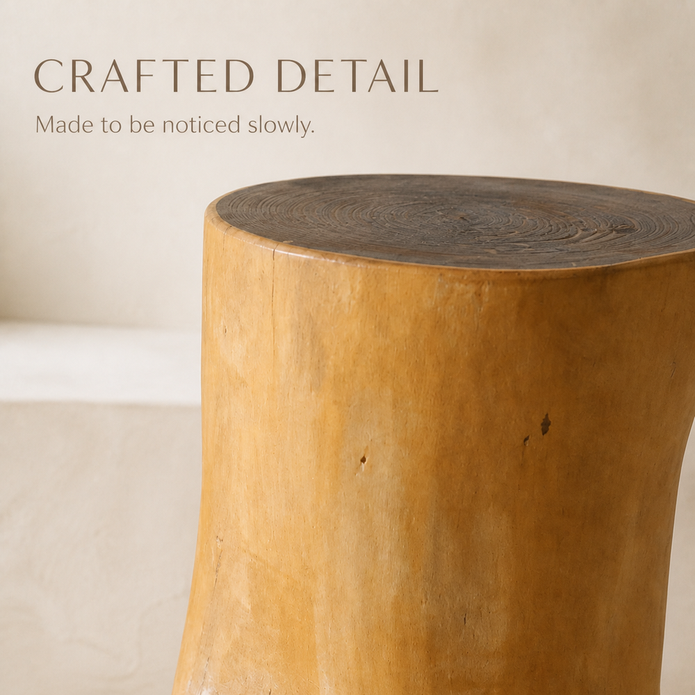 Nolan Natural Wood Stump Stool - product image 07